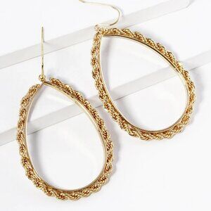 Teardrop Rope Dangle Earrings